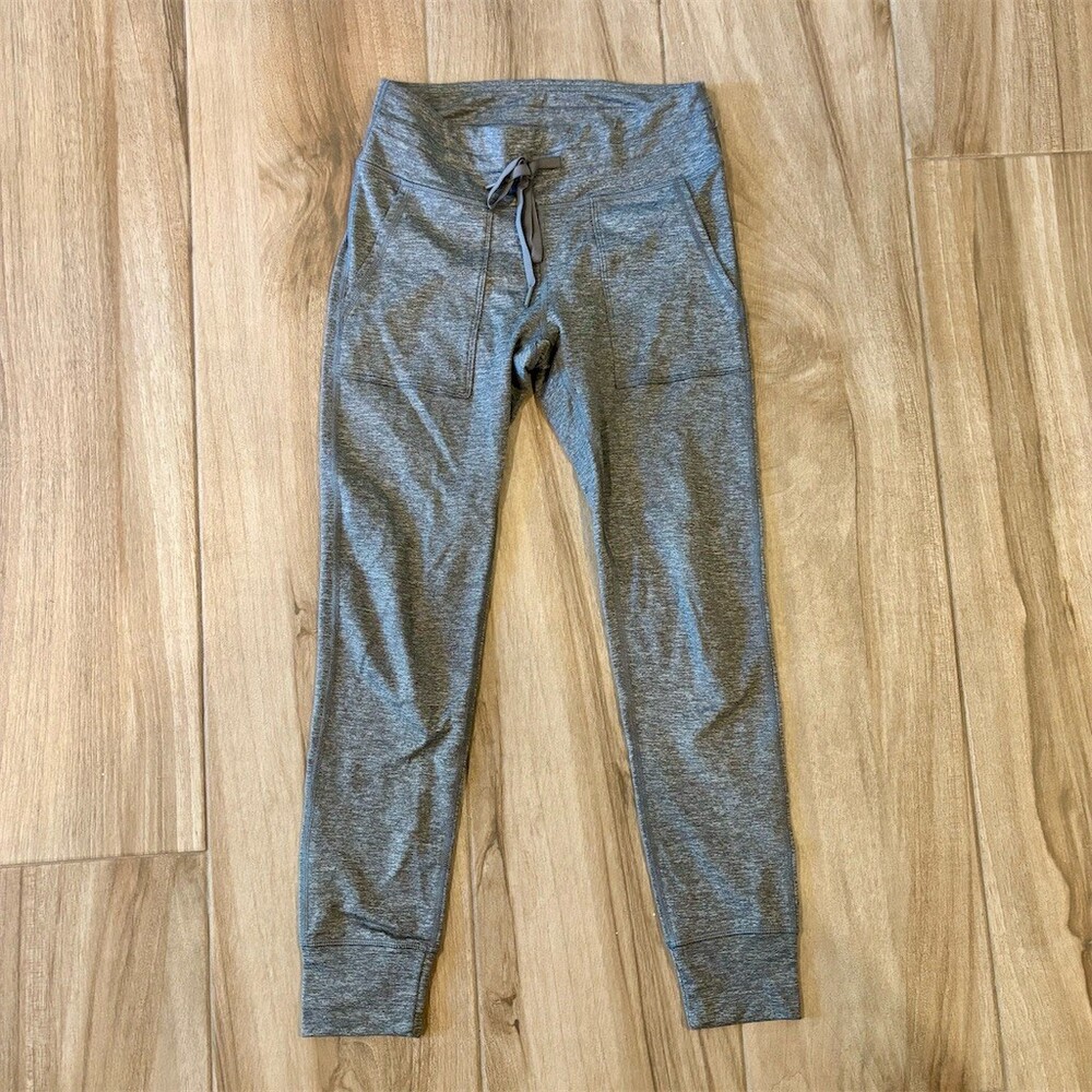 Aerie Chill Play Move Leggings Womens M Heather Gray Jogger Drawstring